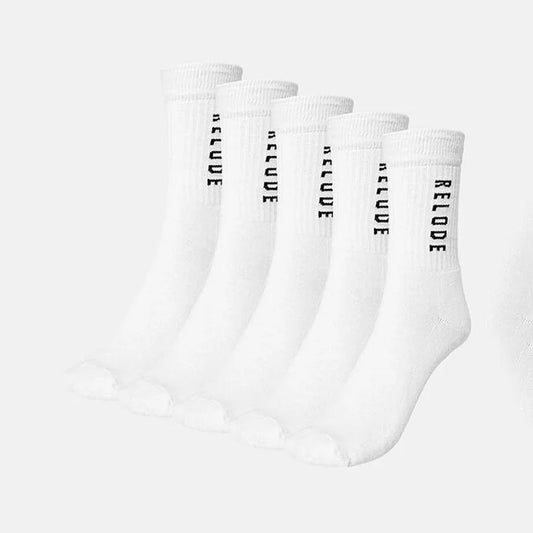 Training Socks 5-pack, White - Relode