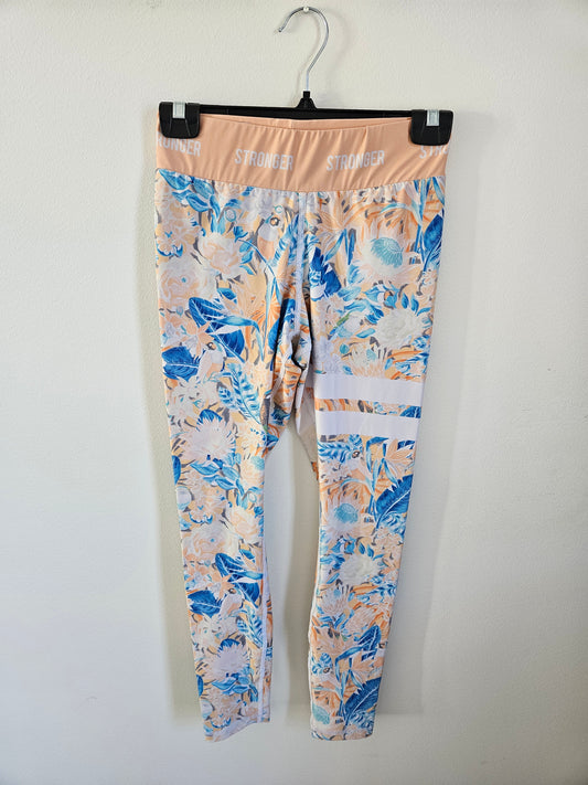 Second hand - Tights, Blommiga pastell, stl S, Stronger