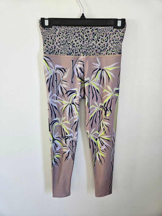 Second hand - Tights, Beigea med mönster, S/M, Onzie