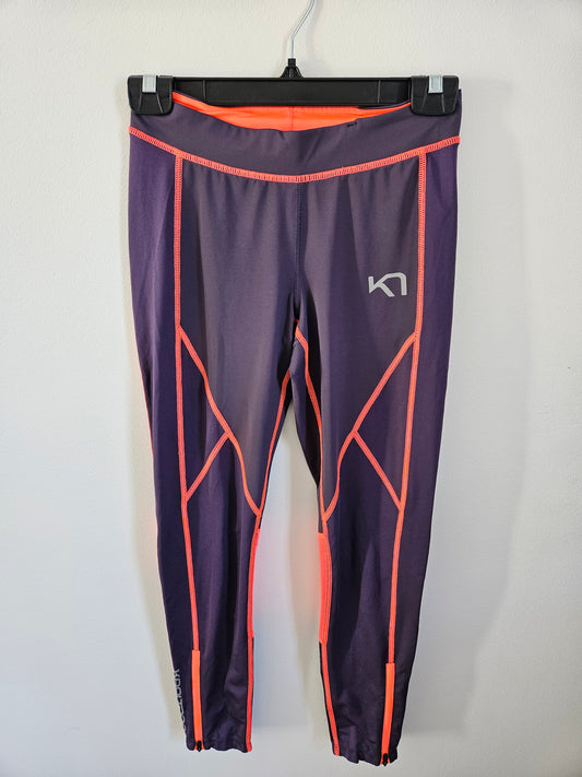 Second hand - Tights med orangea detaljer, stl S, Kari Traa